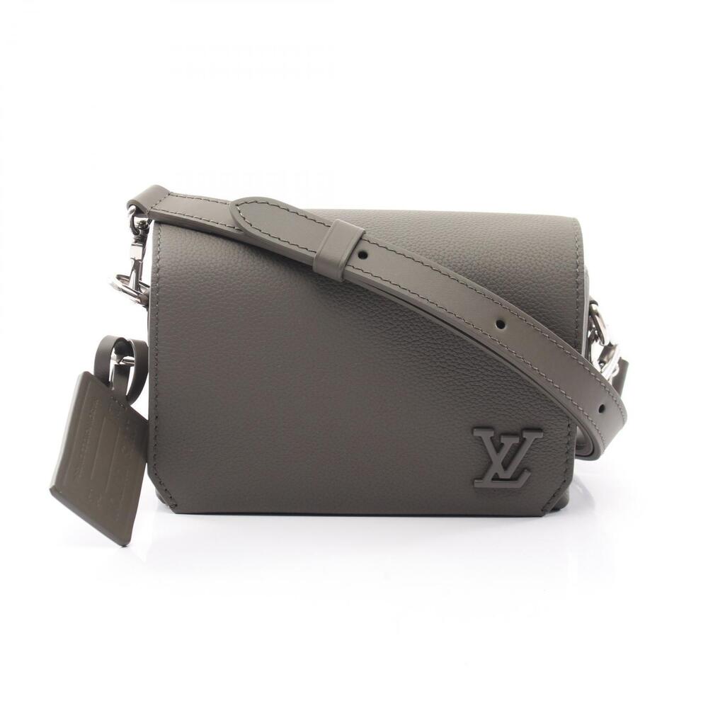 Louis Vuitton Fastline Wearable Wallet LV Leather Shoulder Bag Khaki Green Gray